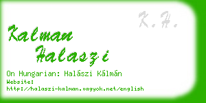kalman halaszi business card